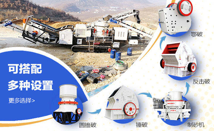 移動(dòng)破碎機(jī)多種搭配方式
